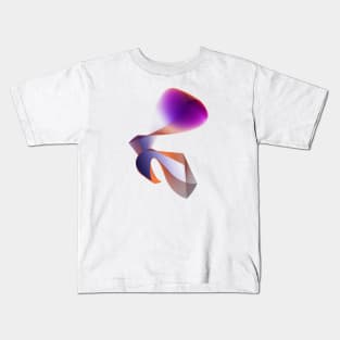 Geometric violet abstract lineart futuristic Kids T-Shirt